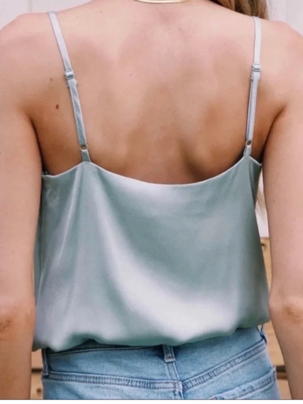 House of Harlow Teal/Babyblue/Grey Slk Bodysuit